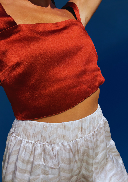 CORFU - Le Crop Top - Terracotta